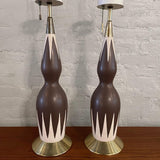 Mid Century Modern Hourglass Table Lamps By Gerald Thurston