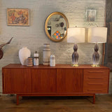 Danish Modern Teak Credenza Sideboard By Dyrlund