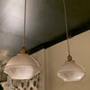 Industrial Prismatic Holophane Glass Factory Pendant Lights