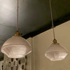 Industrial Prismatic Holophane Glass Factory Pendant Lights