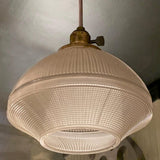 Industrial Prismatic Holophane Glass Factory Pendant Lights
