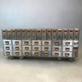 Industrial Brushed Steel File Storage Console