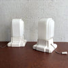 Art Deco Milk Glass And Porcelain Wall Sconce Light