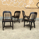 Ebonized Bank Of England  Side Chairs
