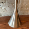 Pair Of Brushed Aluminum Mushroom Table Lamps by Bill Curry for Laurel