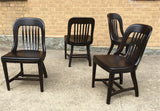 Ebonized Bank Of England  Side Chairs