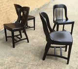 Ebonized Bank Of England  Side Chairs