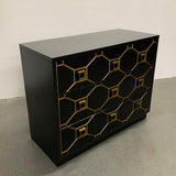 Hollywood Regency Black and Gold Dresser