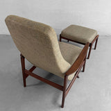 Recliner Lounge Chair With Ottoman By Folke Ohlsson For DUX