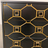 Hollywood Regency Black and Gold Dresser
