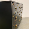Hollywood Regency Black and Gold Dresser