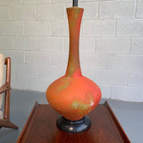 Large Mid Century Modern Brutalist Art Pottery Table Lamp