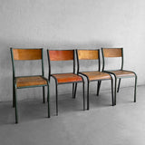 Rustic Industrial Stackable School Side Chairs