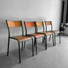 Rustic Industrial Stackable School Side Chairs