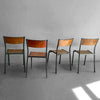 Rustic Industrial Stackable School Side Chairs