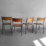 Rustic Industrial Stackable School Side Chairs