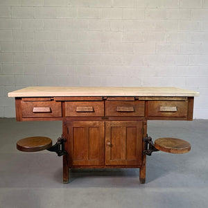 Early 20th Century Industrial Laboratory Workbench