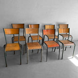Rustic Industrial Stackable School Side Chairs