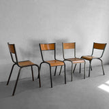 Rustic Industrial Stackable School Side Chairs