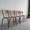 Rustic Industrial Stackable School Side Chairs