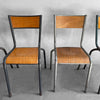 Rustic Industrial Stackable School Side Chairs