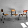 Rustic Industrial Stackable School Side Chairs