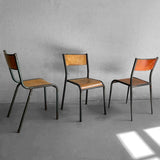Rustic Industrial Stackable School Side Chairs