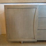 Mid-Century Modern Pickled Mahogany Dresser Credenza