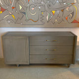 Mid-Century Modern Pickled Mahogany Dresser Credenza