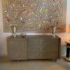 Mid-Century Modern Pickled Mahogany Dresser Credenza
