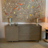 Mid-Century Modern Pickled Mahogany Dresser Credenza