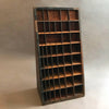 Antique Industrial Print Shop Type Display Shelf