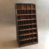 Antique Industrial Print Shop Type Display Shelf