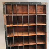 Antique Industrial Print Shop Type Display Shelf
