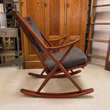 Danish Modern Teak Rocking Chair By Frank Reenskaug For Bramin