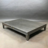 Low Industrial Brushed Steel Coffee Table By Steel Age