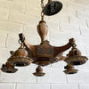 Early 20th Century Embossed Metal Moroccan Chandelier