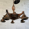 Early 20th Century Embossed Metal Moroccan Chandelier