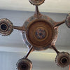 Early 20th Century Embossed Metal Moroccan Chandelier