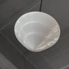 Art Deco Tiered Milk Glass Cone Pendant Light