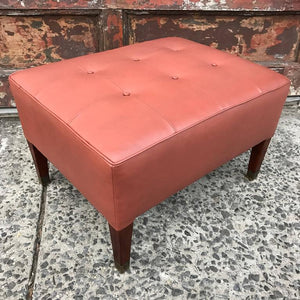 Tufted Leather Ottoman