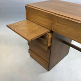 Mid-Century Modern Mahogany X-Base Pedestal Desk