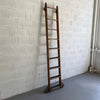 Industrial Rolling Oak Library Ladder by Putnam