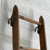 Industrial Rolling Oak Library Ladder by Putnam
