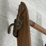 Industrial Rolling Oak Library Ladder by Putnam