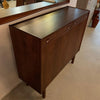 Scandinavian Modern Tall Teak Sideboard Credenza Cabinet