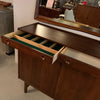 Scandinavian Modern Tall Teak Sideboard Credenza Cabinet
