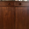 Scandinavian Modern Tall Teak Sideboard Credenza Cabinet