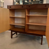 Scandinavian Modern Tall Teak Sideboard Credenza Cabinet