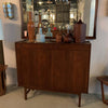 Scandinavian Modern Tall Teak Sideboard Credenza Cabinet